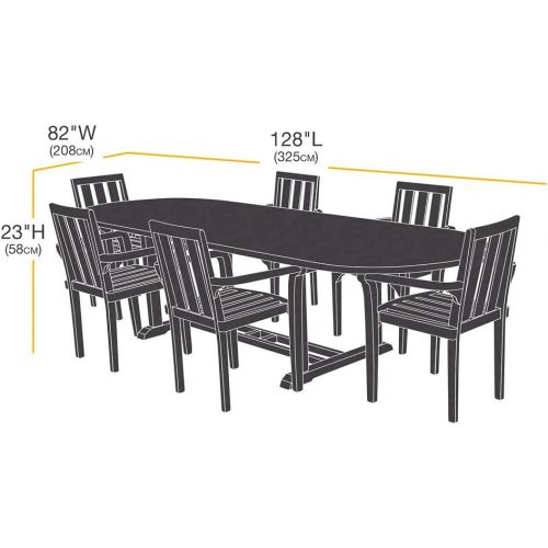  AmazonBasics Rectangular / Oval Table and Chair Set Outdoor Patio Furniture Cover, X Large