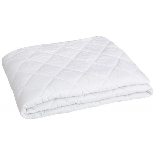  AmazonBasics Hypoallergenic Quilted Mattress Topper Pad Cover - 18 Inch Deep, Queen