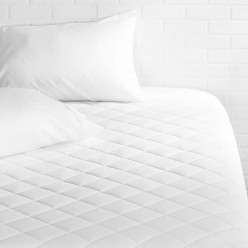  AmazonBasics Hypoallergenic Quilted Mattress Topper Pad Cover - 18 Inch Deep, King