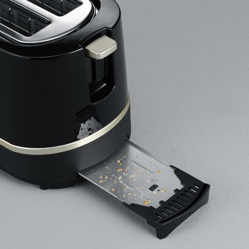  AmazonBasics Doppelschlitz-Toaster, Leistung: 800 W, Schwarz