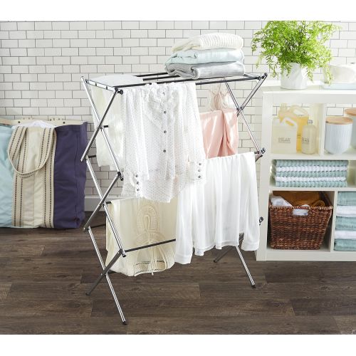  [아마존 핫딜] [아마존핫딜]AmazonBasics Foldable Clothes Drying Laundry Rack - Chrome