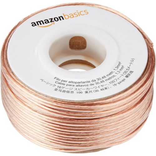  [아마존베스트]AmazonBasics 100ft 16-Gauge Audio Stereo Speaker Wire Cable - 100 Feet