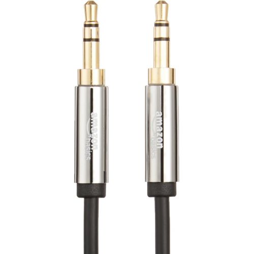  [아마존베스트]AmazonBasics 3.5 mm Male to Male Stereo Audio Aux Cable, 4 Feet, 1.2 Meters, 2-Pack