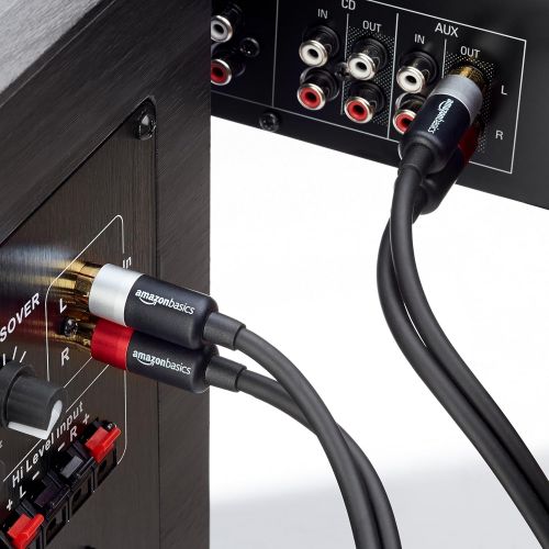  [아마존베스트]AmazonBasics 2-Male to 2-Male RCA Audio Stereo Subwoofer Cable - 4 Feet