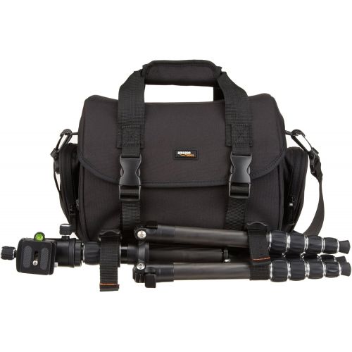  [아마존베스트]AmazonBasics Large DSLR Camera Gadget Bag - 11.5 x 6 x 8 Inches, Black And Orange