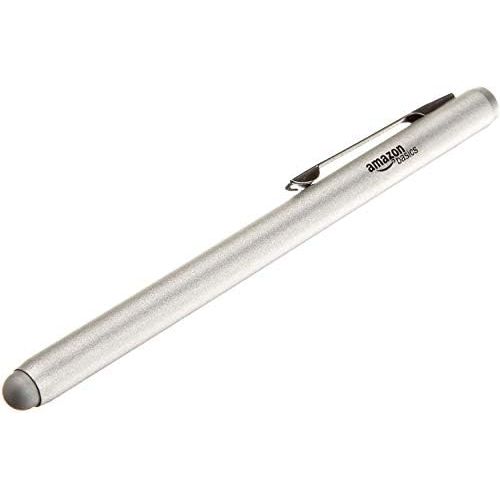  [아마존베스트]AmazonBasics Executive Stylus Pen for Touchscreen Devices Including Kindle Fire, Apple iPad, Samsung Galaxy Tab - Silver