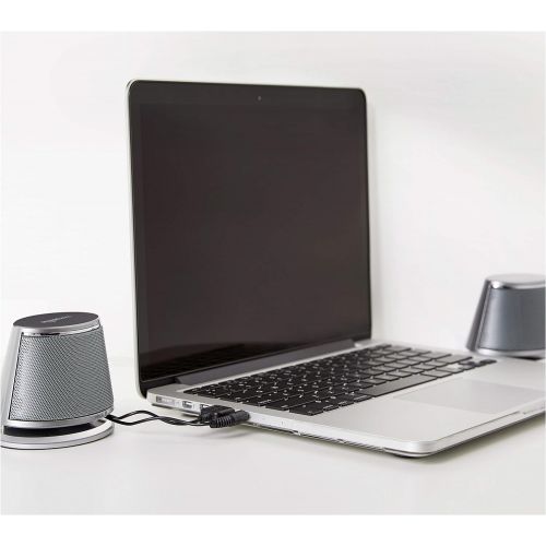  [아마존베스트]AmazonBasics USB-Powered PC Computer Speakers with Dynamic Sound | Silver