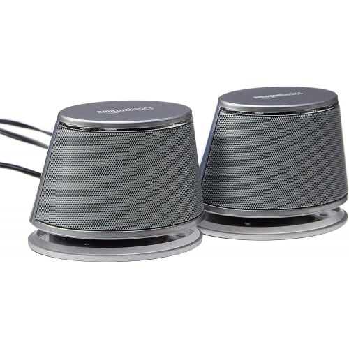  [아마존베스트]AmazonBasics USB-Powered PC Computer Speakers with Dynamic Sound | Silver