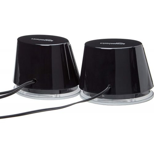  [아마존베스트]AmazonBasics USB-Powered PC Computer Speakers with Dynamic Sound | Black