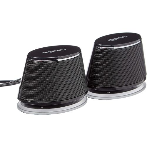  [아마존베스트]AmazonBasics USB-Powered PC Computer Speakers with Dynamic Sound | Black