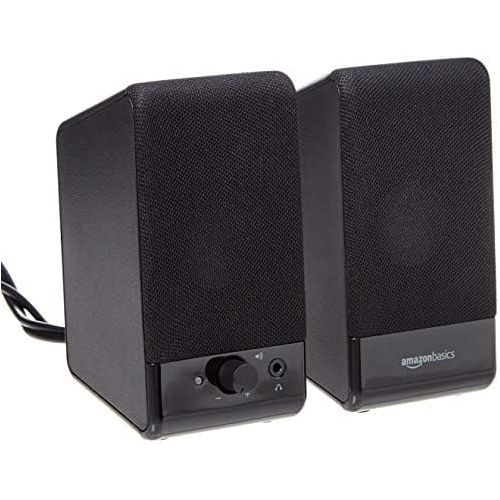  [아마존베스트]AmazonBasics Computer Speakers for Desktop or Laptop PC | USB-Powered