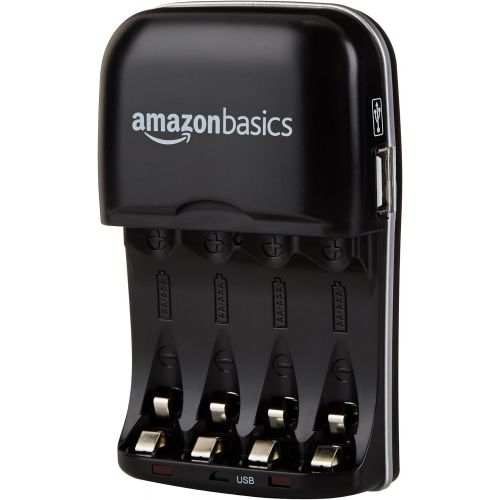  [아마존베스트]AmazonBasics Ni-MH AA & AAA Battery Charger With USB Port for Rechargeable Batteries