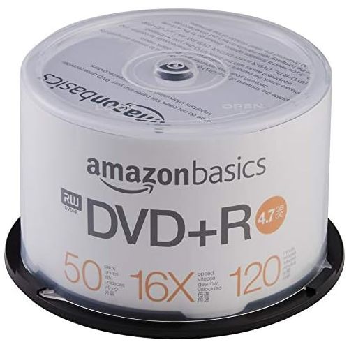  [아마존베스트]AmazonBasics 4.7 GB blank 16x DVD+R - 50 Pack Spindle