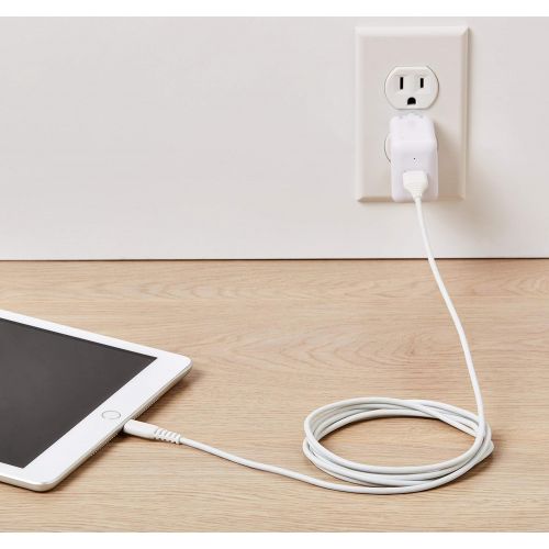  [아마존베스트]AmazonBasics Lightning to USB A Cable, MFi Certified iPhone Charger, White, 6 Foot, 2 Pack