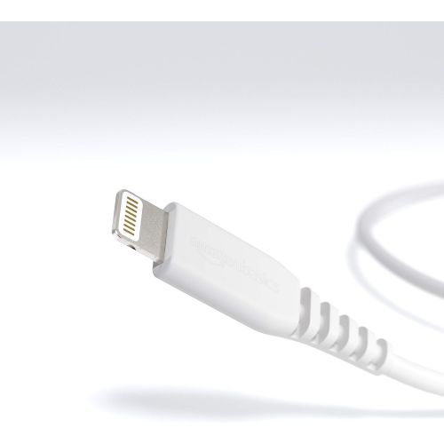  [아마존베스트]AmazonBasics Lightning to USB A Cable, MFi Certified iPhone Charger, White, 3 Foot