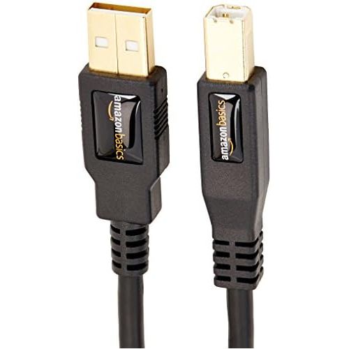  [아마존베스트]AmazonBasics USB 2.0 Printer Type Cable - A-Male to B-Male - 16 Feet (4.8 Meters)