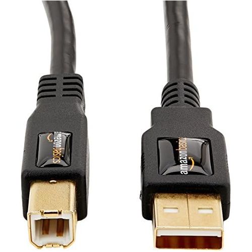 [아마존베스트]AmazonBasics USB 2.0 Printer Type Cable - A-Male to B-Male - 16 Feet (4.8 Meters)