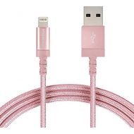 [아마존베스트]AmazonBasics Nylon Braided Lightning to USB A Cable, MFi Certified iPhone Charger, Rose Gold, 6 Foot