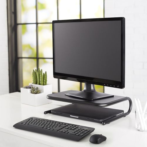  [아마존베스트]AmazonBasics Metal Laptop Computer Monitor Riser Stand - Black