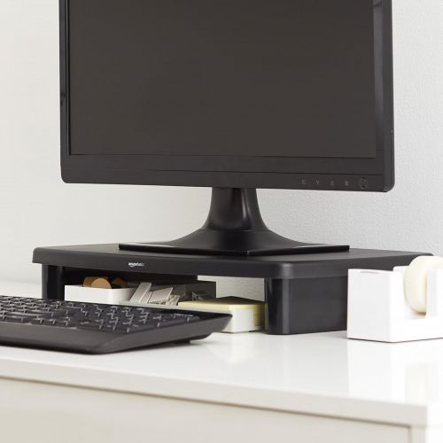  [아마존베스트]AmazonBasics Adjustable Computer Monitor Riser Desk Stand