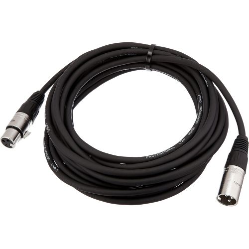  [아마존베스트]AmazonBasics XLR Male to Female Microphone Cable - 25 Feet, Black