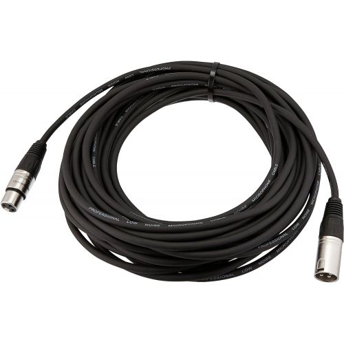  [아마존베스트]AmazonBasics XLR Male to Female Microphone Cable - 50 Feet, Black