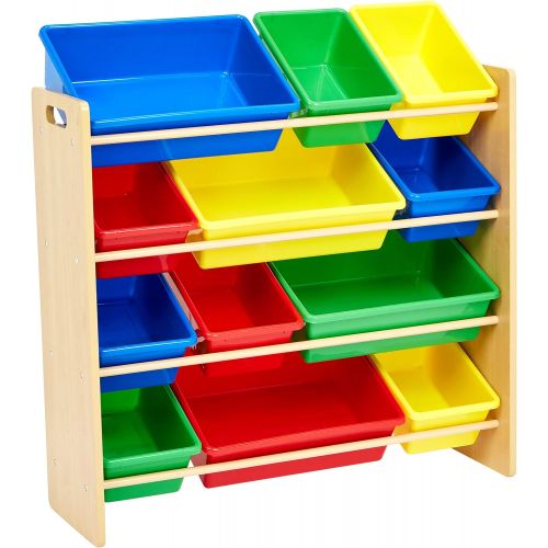  [아마존베스트]AmazonBasics Kids Toy Storage Organizer Bins - Natural/Primary