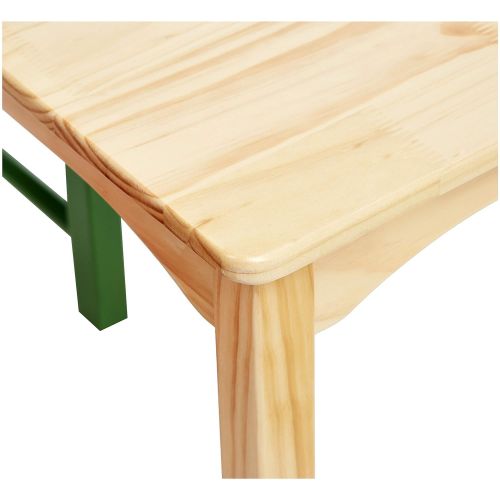  [아마존베스트]AmazonBasics Kids Wood Table and 4 Chair Set, Natural Table, Assorted Color Chairs