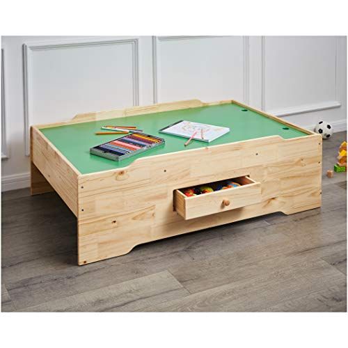  [아마존베스트]AmazonBasics Wooden Multi-Activity Play Table, Natural