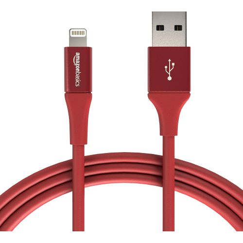  [아마존 핫딜]  [아마존핫딜]AmazonBasics - Lightning-auf-USB-A-Kabel, Premium-Kollektion, 1,8 m, 1er-Pack - Rot