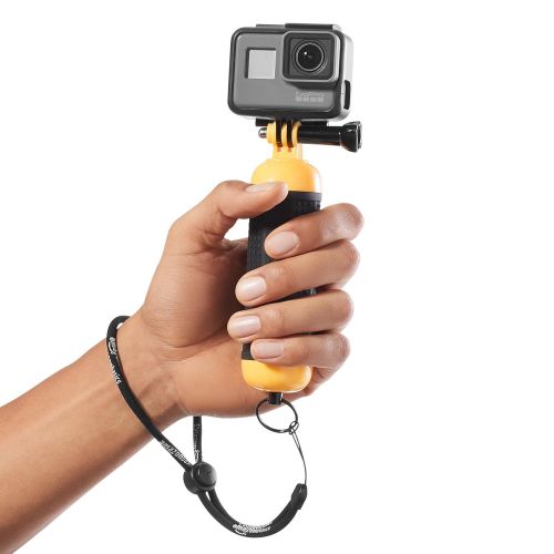  AmazonBasics Floating Waterproof GoPro Mount Hand Grip Handle - 2.5 x 1.5 x 6 Inches, Yellow