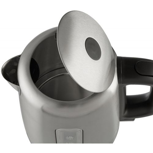  AmazonBasics Stainless Steel Portable Electric Hot Water Kettle - 1 Liter, Silver