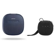 Bose SoundLink Micro Waterproof Bluetooth speaker (Midnight Blue) with AmazonBasics Case (Black)