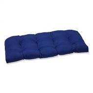 AmazonBasics Pillow Perfect Outdoor/Indoor Wicker Loveseat Cushion, 44 x 19, Navy