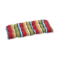 AmazonBasics Pillow Perfect Outdoor Westport Garden Wicker Loveseat Cushion, Multicolored