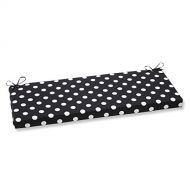 AmazonBasics Pillow Perfect Polka Dot Bench Cushion, Black
