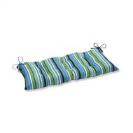 AmazonBasics Pillow Perfect Indoor/Outdoor Topanga Stripe Lagoon Swing/Bench Cushion