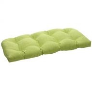 AmazonBasics Pillow Perfect Indoor/Outdoor Green Textured Solid Wicker Loveseat Cushion