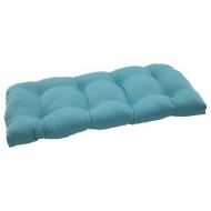 AmazonBasics Pillow Perfect Outdoor Forsyth Wicker Loveseat Cushion, Turquoise
