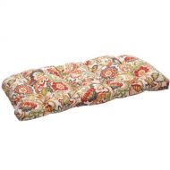 AmazonBasics Pillow Perfect Indoor/Outdoor Multicolored Modern Floral Wicker Loveseat Cushion