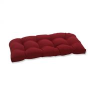 AmazonBasics Pillow Perfect Indoor/Outdoor Red Solid Wicker Loveseat Cushion