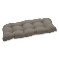 AmazonBasics Pillow Perfect Indoor/Outdoor Taupe Textured Solid Wicker Loveseat Cushion