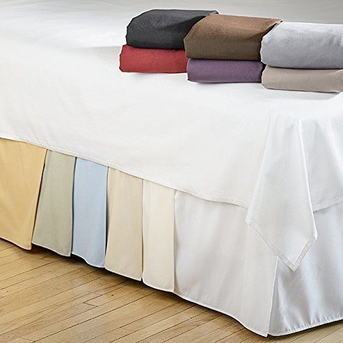  AmazonBasics HH Linen Greatest Ms Real 600 Thread Count Split Corner Bed Skirt/Dust Ruffle Queen Size Solid White 12 inches Drop Egyptian Cotton Quality Wrinkle & Fade Resistant Bed Skirt.