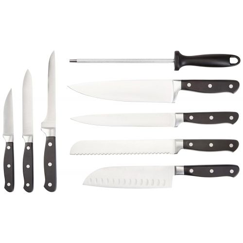  AmazonBasics Premium 9-Piece Knife Block Set