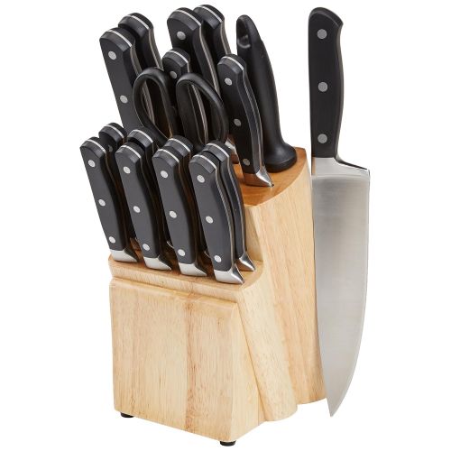  AmazonBasics Premium 18-Piece Knife Block Set