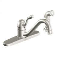 AmazonBasics Moen CA87009SRS Kitchen Faucet with Side Spray from the Lindley Collection, Spot Resist Stainless