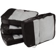 AmazonBasics 4 Piece Packing Travel Organizer Cubes Set - Large, Grey