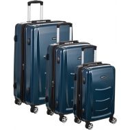 AmazonBasics Hardshell Spinner Luggage, Navy Blue