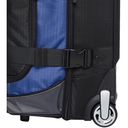  AmazonBasics Ripstop Wheeled Duffel, Blue