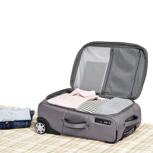  AmazonBasics Premium Upright Expandable Softside Suitcase with TSA Lock